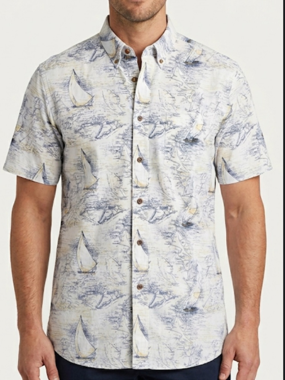 Natural Issue Nautical Print Men's Shirt